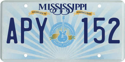 MS license plate APY152