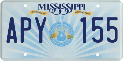 MS license plate APY155