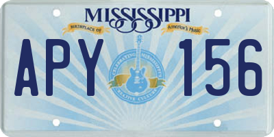 MS license plate APY156