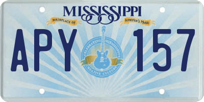 MS license plate APY157