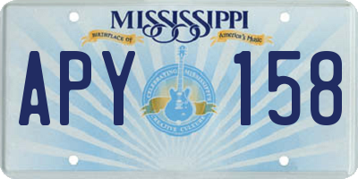 MS license plate APY158