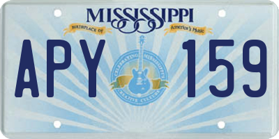 MS license plate APY159