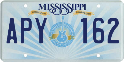 MS license plate APY162