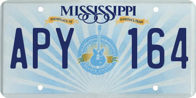 MS license plate APY164