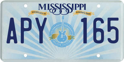 MS license plate APY165