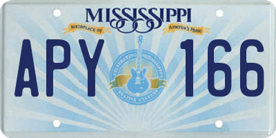MS license plate APY166