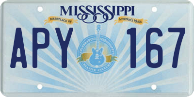 MS license plate APY167