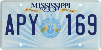 MS license plate APY169