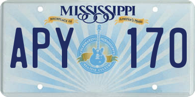 MS license plate APY170