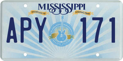 MS license plate APY171