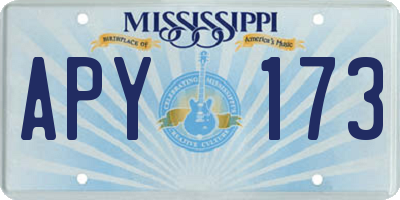 MS license plate APY173