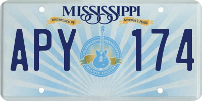 MS license plate APY174