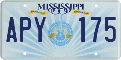 MS license plate APY175