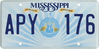 MS license plate APY176