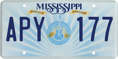 MS license plate APY177