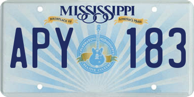 MS license plate APY183