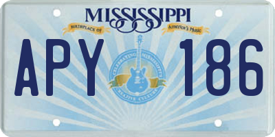 MS license plate APY186