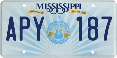 MS license plate APY187