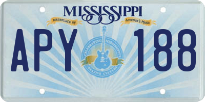 MS license plate APY188