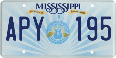 MS license plate APY195