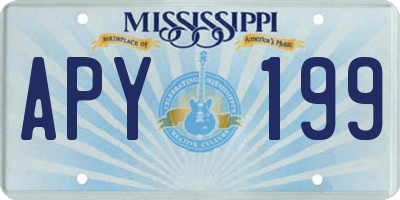 MS license plate APY199