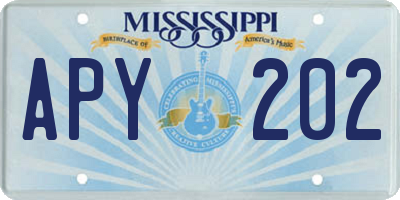 MS license plate APY202