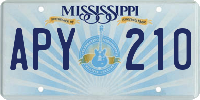 MS license plate APY210