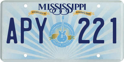 MS license plate APY221