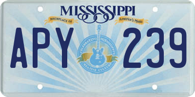 MS license plate APY239