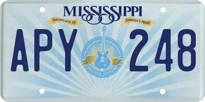 MS license plate APY248