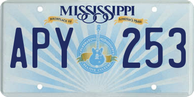 MS license plate APY253