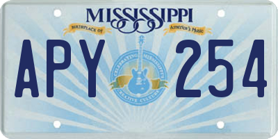MS license plate APY254