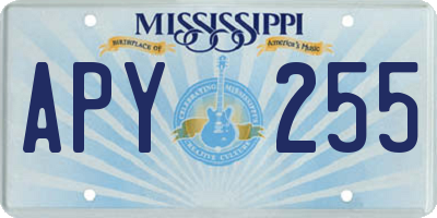 MS license plate APY255