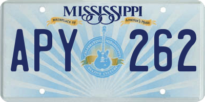 MS license plate APY262