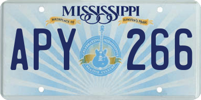 MS license plate APY266