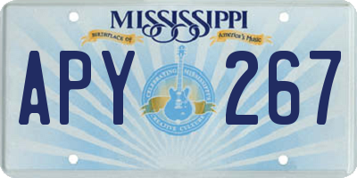 MS license plate APY267