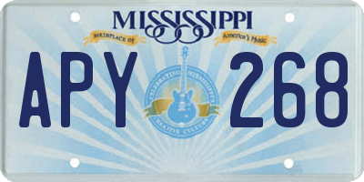 MS license plate APY268