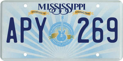 MS license plate APY269