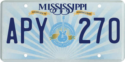 MS license plate APY270