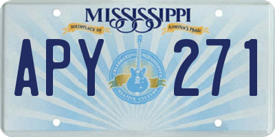 MS license plate APY271