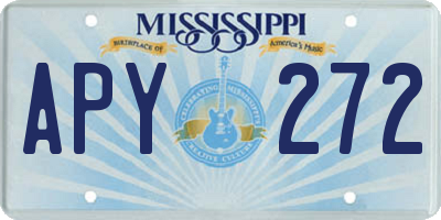 MS license plate APY272