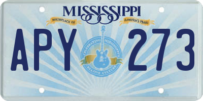 MS license plate APY273
