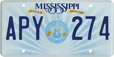 MS license plate APY274