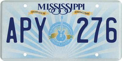 MS license plate APY276