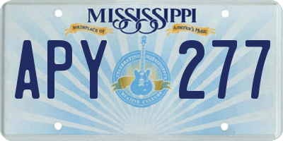 MS license plate APY277