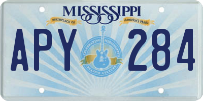 MS license plate APY284