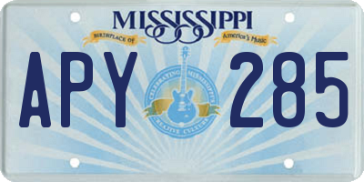 MS license plate APY285