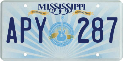MS license plate APY287