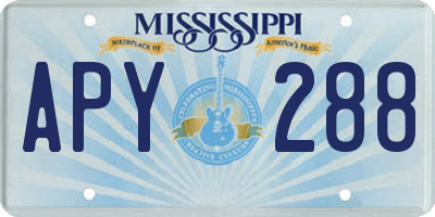 MS license plate APY288