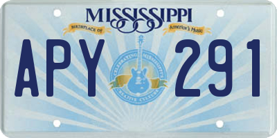MS license plate APY291
